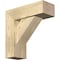 Ekena Millwork Traditional Block Rough Sawn Bracket w/ Offset Brace, Douglas Fir, 6"W x 16"D x 16"H BKT0604X16X16TRA05RDF - alternate 1